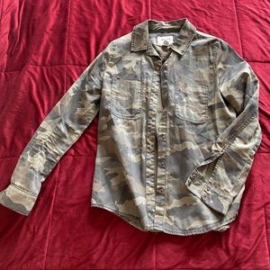 Camo button up jacket